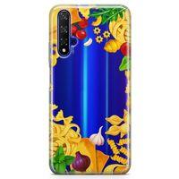 Honor View 20 Kılıf İtalyan Makarna Malzemeleri Arka Kapak Koruma Desenli Full Koruyucu