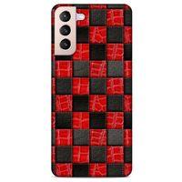 Lopard Samsung Galaxy S21 Plus Uyumlu Kılıf Patchwork (47) Crystal Flex Kılıf
