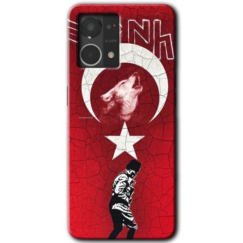 Oppo Reno 7 4G HD Baskılı Kılıf + 9D Tam Ekran Koruyucu - Bozkurt Atam