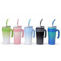 Mat Siyah Isı Muhafazalı Kulplu Ve Kilitli Çelik Termos Kupa Alk4634