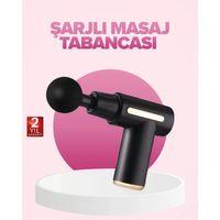 Profesyonel Masaj Tabancası 6 Kademeli Derin Kas Terapisi 4 Başlıklı Şarjlı Sessiz Motor