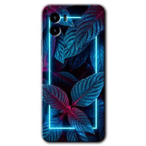 Vivo Y15s Kılıf HD Desen Baskılı Arka Kapak - Mekanik Yaprak 4 + Kırılmaz Cam