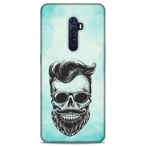 Lopard Oppo Reno 2 Uyumlu Kılıf Tattoo's (25) Antişok Kapak Mustache