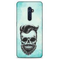 Lopard Oppo Reno 2 Uyumlu Kılıf Tattoo's (25) Antişok Kapak Mustache
