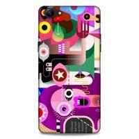 Lopard Oppo A79 Uyumlu Kılıf Soyut Sanat (22) Desenli Tam Koruma Kılıfı