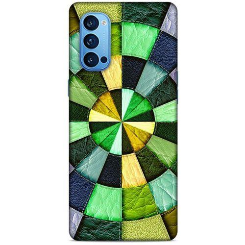 Oppo Reno 4 Pro Kılıf Patchwork (36) Glitter Kılıf Yeşil Tonları