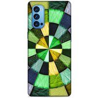 Oppo Reno 4 Pro Kılıf Patchwork (36) Glitter Kılıf Yeşil Tonları