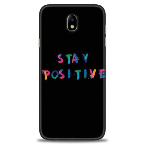 Samsung Galaxy J7 Pro / J730 Kılıf HD Baskılı Kılıf - Stay Positive + Tam Ekran Koruyucu