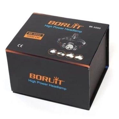 Boruit T6 Kafa Feneri 5000 Lumens 3xcree Xm-t6+2r5 Lamba Led Kamp Lambası