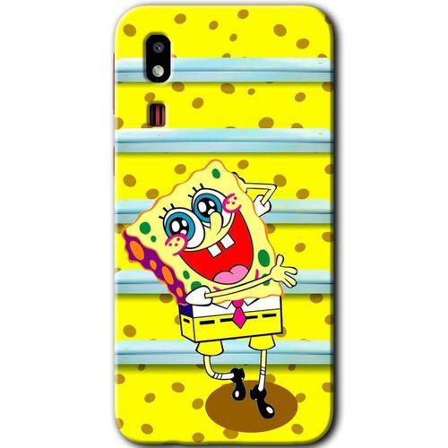 Galaxy A2 Core Kılıf HD Desen Baskılı Arka Kapak - Aşık Sünger Bob