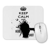 Keep Calm And Head Shot Mouse Pad