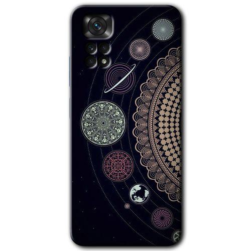 MRCİLETİSİM Xiaomi Redmi Note 11s 5G Global Kılıf HD Desen Baskılı Arka Kapak+Temperli Cam - Gezegen Döngüsü