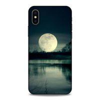 Lopard Apple iPhone XS Uyumlu Kılıf Gece'S (36) Glitter Kılıf Ay Göl