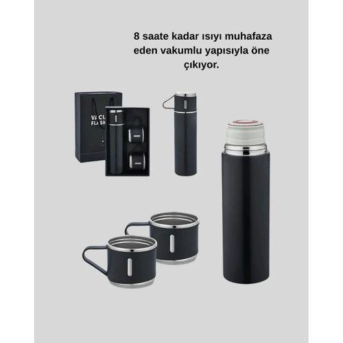 Paslanmaz Çelik 500 Ml Termos Seti – 8 Saat Isı Koruma, Vakumlu, Sızdırmaz Ve Taşınabilir