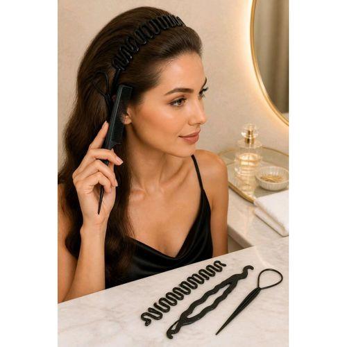 Monalisa Home Gösterişli Siyah Renk Saç Şekillendirici Set