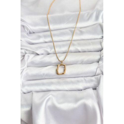 316L Çelik Zincir Gold Renk Model Kadın Kolye