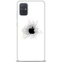 Samsung Galaxy A51 Kılıf HD Baskılı Kılıf - Siyah Elma + Tam Ekran Koruyucu