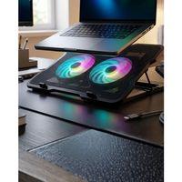 Ayarlanabilir Laptop Soğutucu Çift Fan Rgb Işıklı Sessiz Çalışan