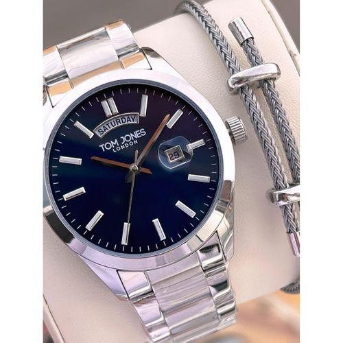 Tom Jones Bileklik Hediyeli Çelik Kordon 3 Atm Suya Dayanıklı 2 Yıl Garantili Erkek Kol Saati 10072.3