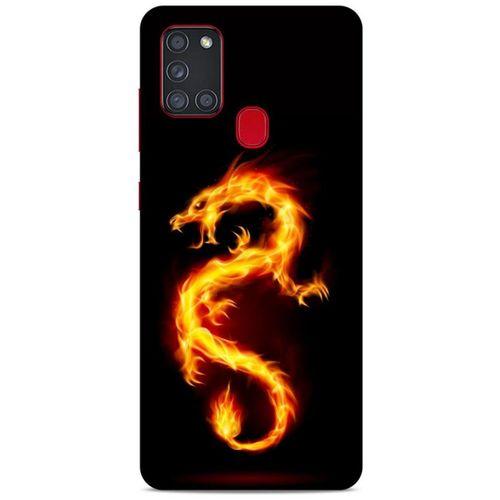 Samsung Galaxy A21s Kılıf Dragons (26) Tpu Silikon Kılıf Tatoo Ateş Ejderhası