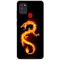 Samsung Galaxy A21s Kılıf Dragons (26) Tpu Silikon Kılıf Tatoo Ateş Ejderhası