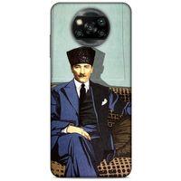 Xiaomi Redmi Poco X3 Kılıf Atatürk (48) Bumper Kılıf Yeşil Duvar