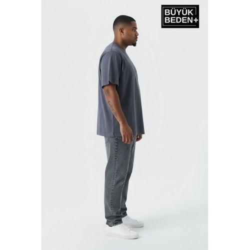 Büyük Beden Erkek Basic Tişört – Pamuklu Düz T-Shirt 3XL-6XL SPR26BTS510