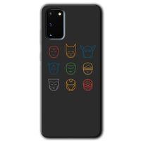 Potkal Hediye Fabrikası Samsung Galaxy S20 Kılıf HD Desen Baskılı Arka Kapak - Avengers Minimalism