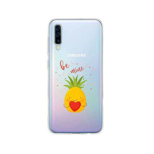 Samsung A50 Be Mine Desenli Premium Şeffaf Silikon Kılıf