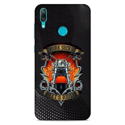 Huawei Y7 2019 Uyumlu Kılıf Motorsiklet (8) Baskılı Kılıf Harley Davidson