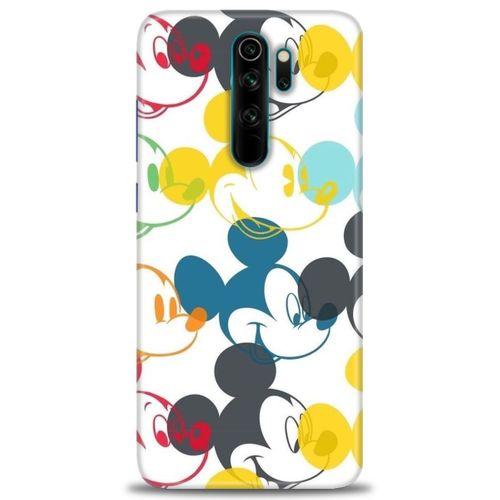 Xiaomi Redmi Note 8 Pro Kılıf HD Baskılı Kılıf - Renkli Mickey Mouse + Tam Ekran Koruyucu