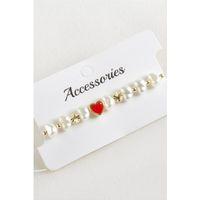 Kalp İnci Boncuk Makrome İp Bileklik