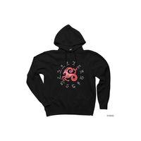 Koç Burcu Modern Siyah Kapşonlu Sweatshirt Hoodie