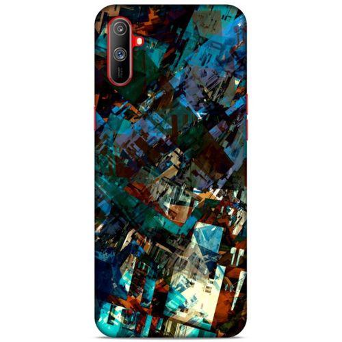 Lopard Oppo Realme C3 Uyumlu Kılıf Soyut Sanat (36) Desenli Glitter Kılıf