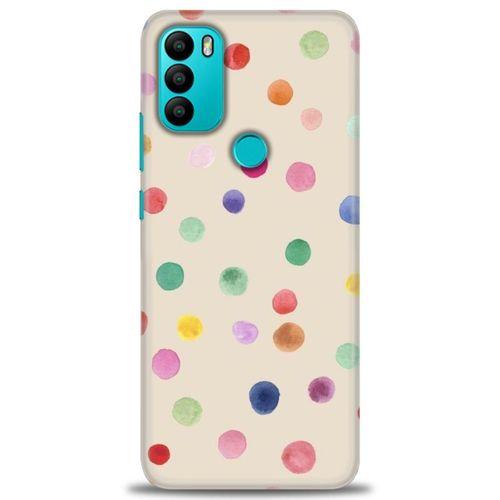 General Mobile GM 21 Plus Kılıf HD Baskılı Kılıf - Renkli Puantiye + Tam Ekran Koruyucu