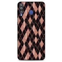 Mermer Desenli (25) Tema Antişok Kapak Rose Gold Samsung Galaxy M30 Kılıf