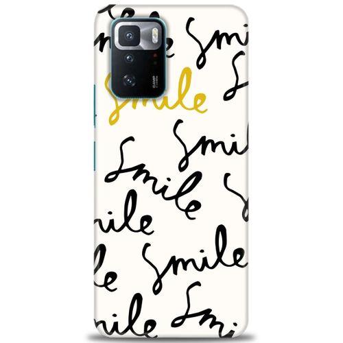 Xiaomi Poco X3 GT Kılıf HD Baskılı Kılıf - S Smile + Tam Ekran Koruyucu