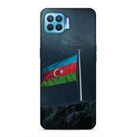 Oppo Reno 4 Lite Uyumlu Kılıf Azarbaijan (27) Tasarımlı Kılıf Mavi Beyaz