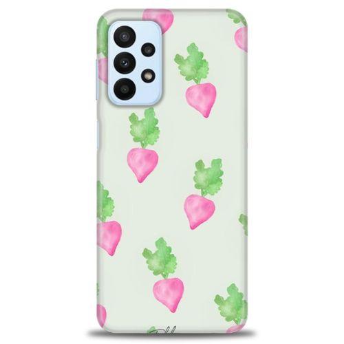 Samsung Galaxy A23 4G Kılıf HD Baskılı Kılıf - Pembe Havuçlar + Tam Ekran Koruyucu