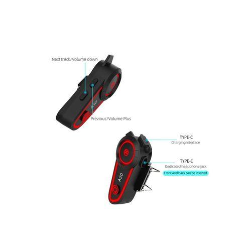 A30 Motosiklet Kask Kulaklık Intercom Işıklı 2 Eşleşme Özellikli
