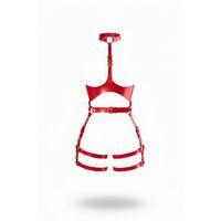 Kırmızı Harness Takım Deri Tokalı Boyun Detaylı - Brf1386