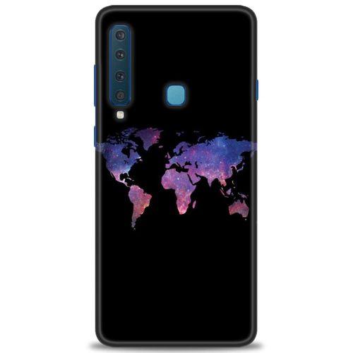 Samsung Galaxy A9 2018 Kılıf HD Baskılı Kılıf - Dünya Haritası + Tam Ekran Koruyucu
