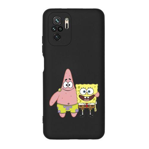 Redmi Note 10 Sünger Bob Patrick Desenli Premium Silikonlu Telefon Kılıfı