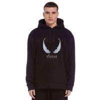 Venom Baskılı Siyah Erkek Kapşonlu Sweatshirt