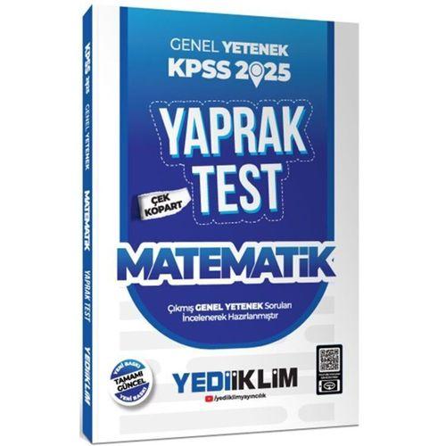 2025 KPSS Matematik Genel Yetenek Çek Kopart Yaprak Test Yediiklim Yayınları