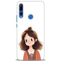 Huawei Y9 Prime 2019 Kılıf HD Baskılı Kılıf - Tatlı Kız + Tam Ekran Koruyucu