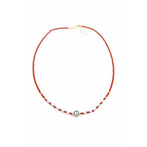 Boncuk Göz Kolye - Kırmızı