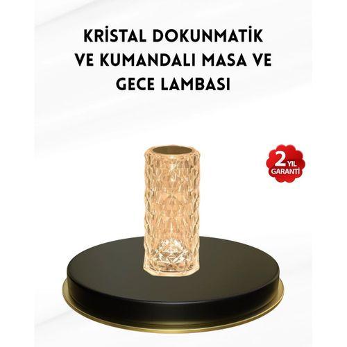 Kristal Tasarımlı Rgb Led Gece Lambası – Kumandalı, Renk Değiştiren Dekoratif Işık