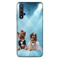 Huawei P Smart S 2020 Kılıf Köpek Kıyafetleri (18) Telefon Kılıfları Yorkshire Gömlek Papyon
