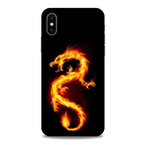Apple iPhone XS Kılıf Dragons (26) Tpu Silikon Kılıf Tatoo Ateş Ejderhası